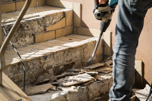 Concrete Stair Demolition in Hendersonville